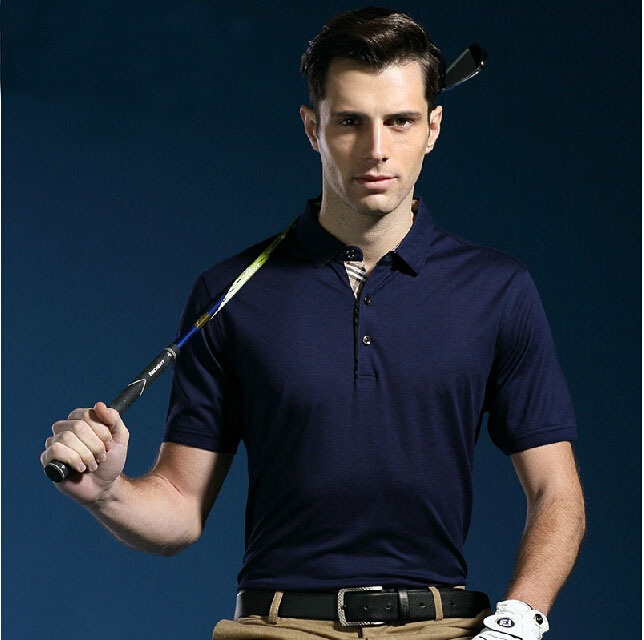 muscle fit golf shirts